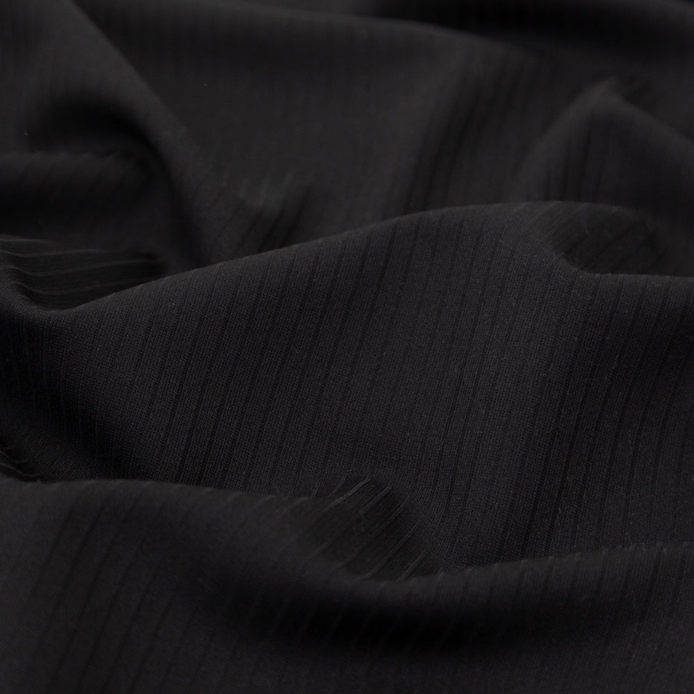 Helmut Lang Black Stretch Twill Wool Ottoman Detail