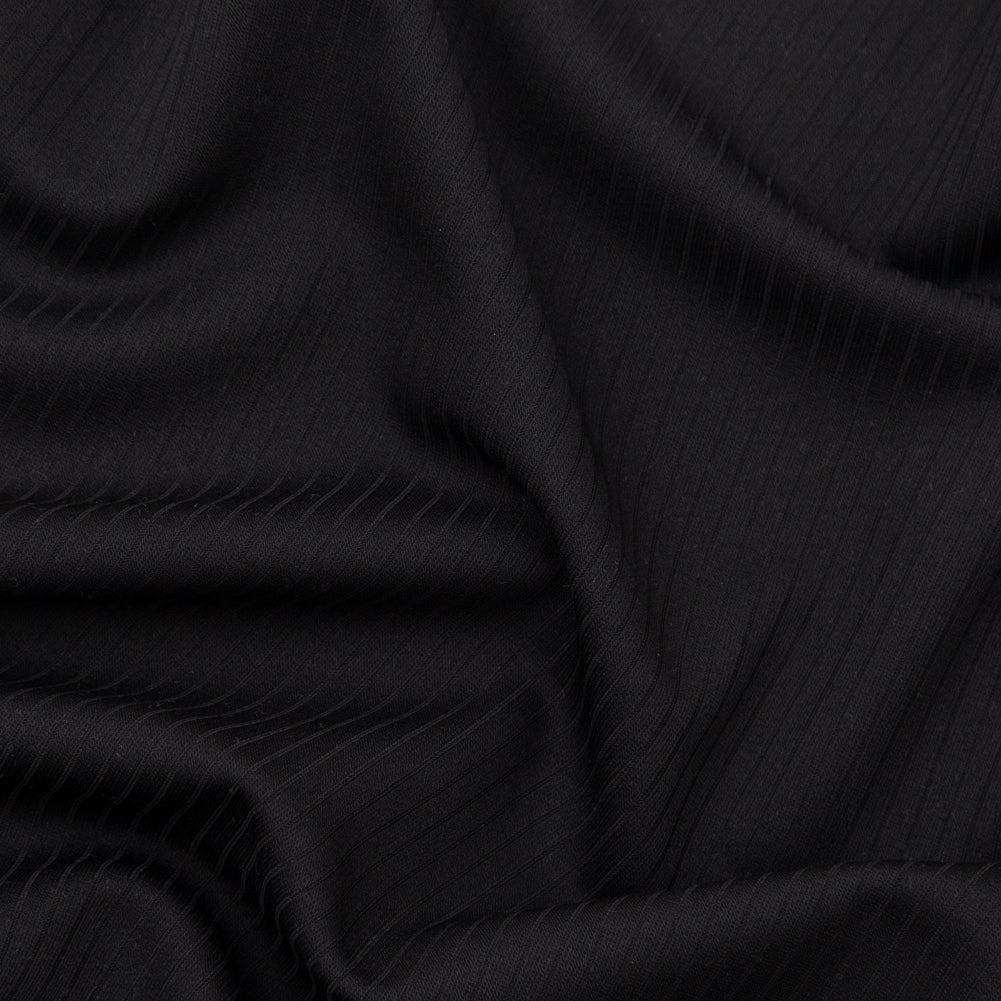 Helmut Lang Black Stretch Twill Wool Ottoman