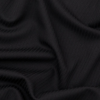 Helmut Lang Black Stretch Twill Wool Ottoman