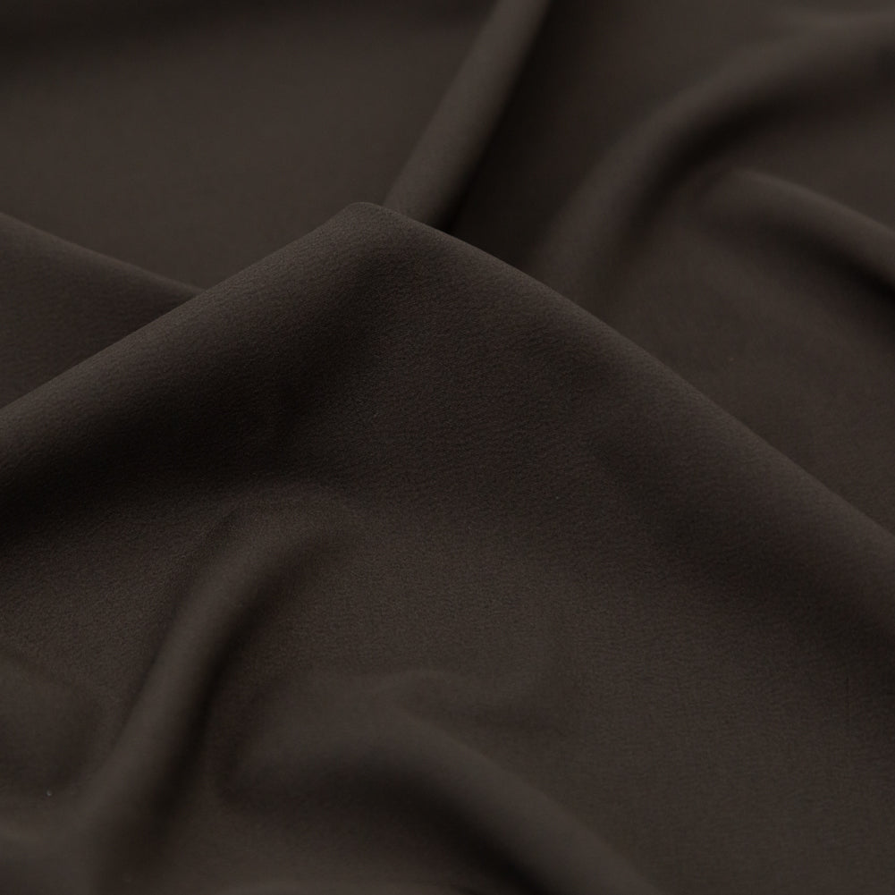 Theory Dark Cedar Stretch Polyester Crepe de Chine Detail