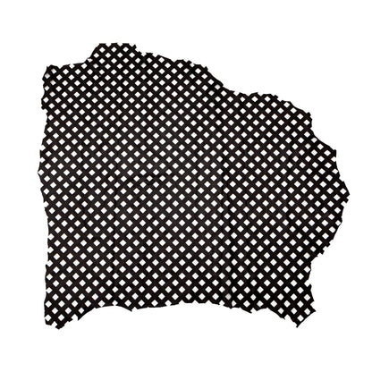 Small Brown Square Perforated Lamb Leather
