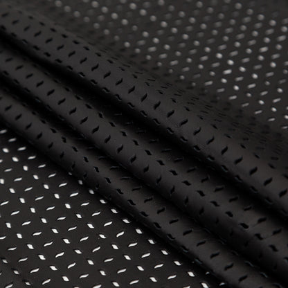 Medium Black Perforated Lamb Leather Folded