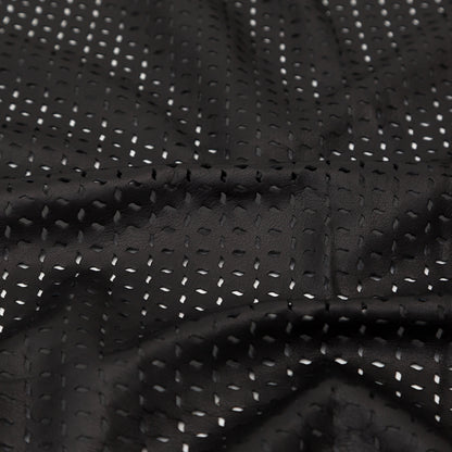 Medium Black Perforated Lamb Leather Detail