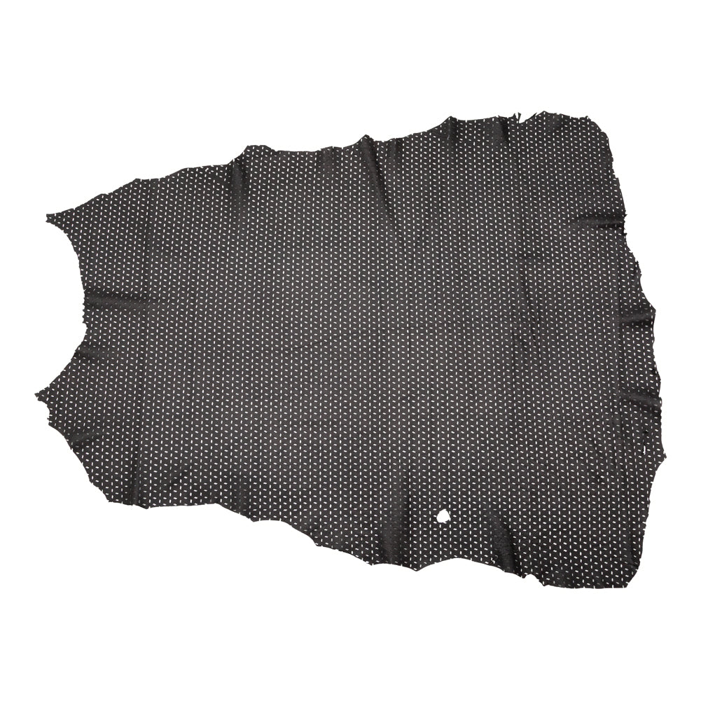 Medium Black Perforated Lamb Leather