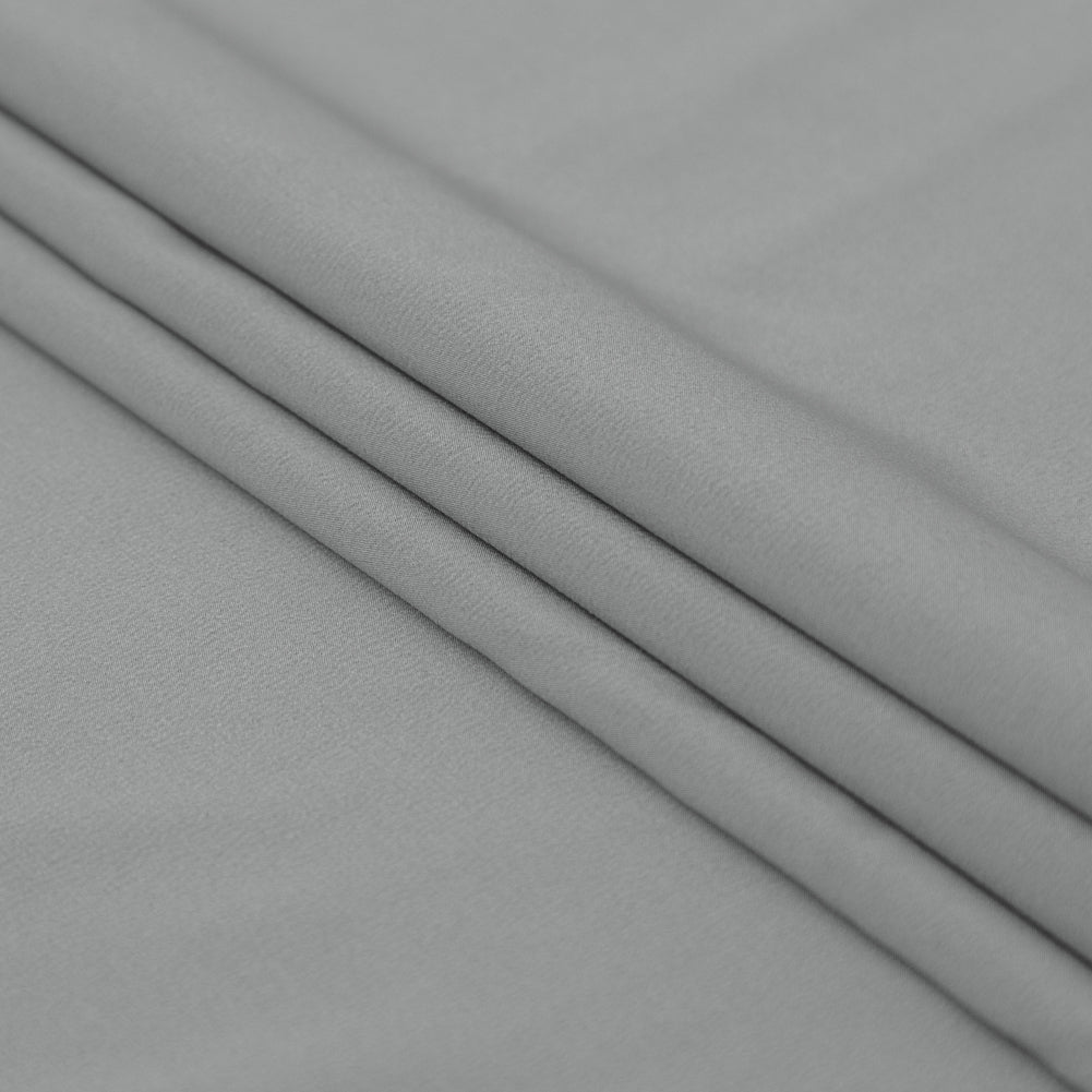 Theory Light Gray Stretch Polyester Crepe de Chine Folded