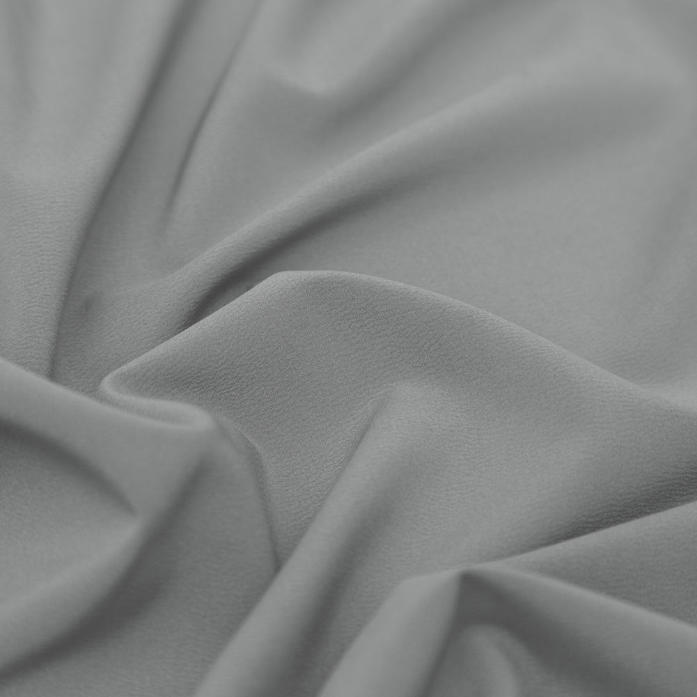 Theory Light Gray Stretch Polyester Crepe de Chine Detail