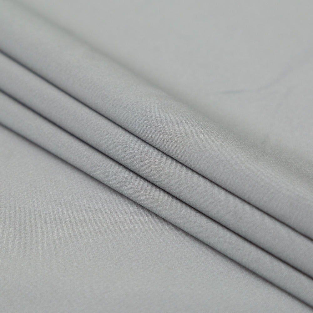 Theory Pearl Gray Stretch Polyester Crepe de Chine Folded