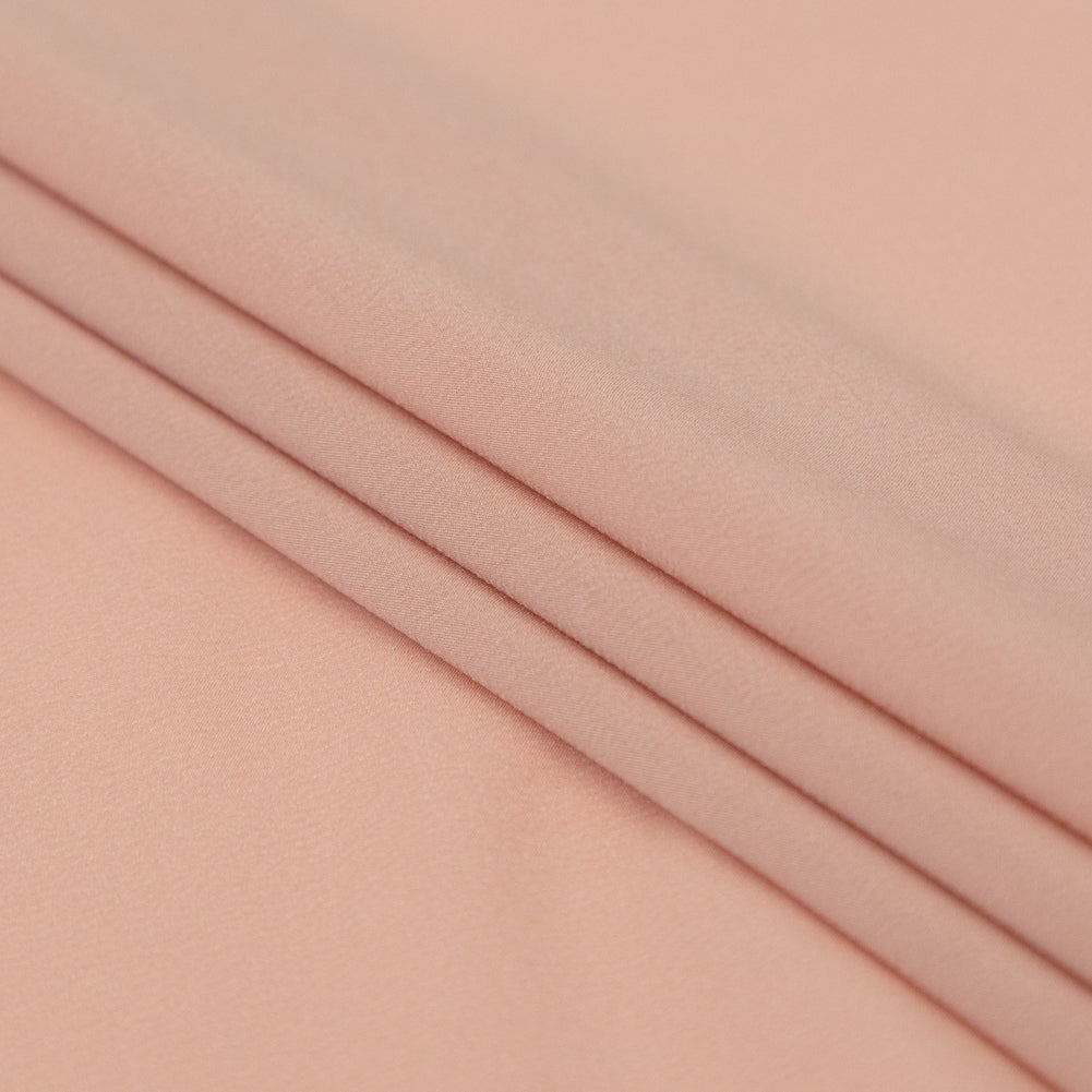 Theory Cameo Pink Stretch Polyester Crepe de Chine Folded