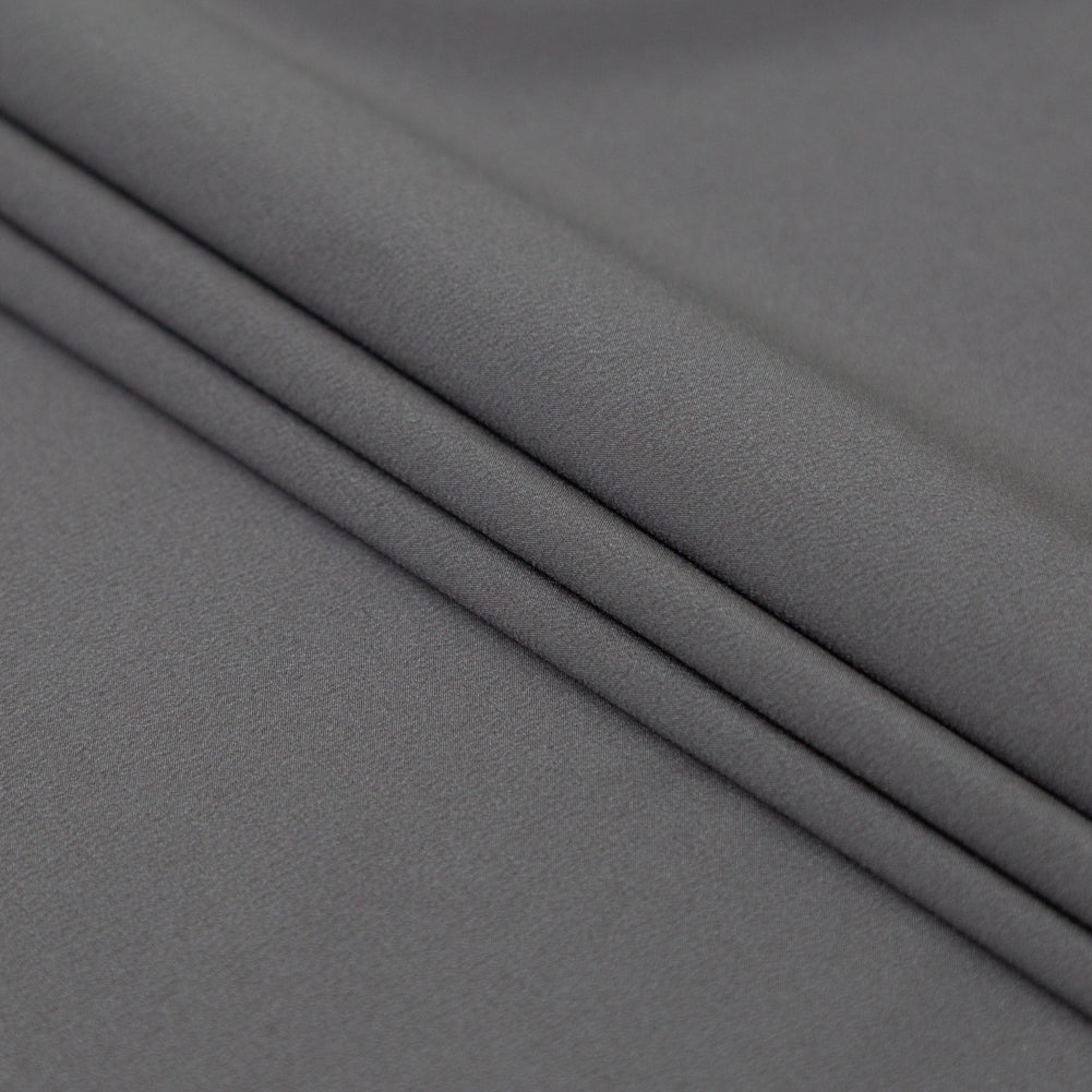 Theory Pewter Stretch Polyester Crepe de Chine Folded