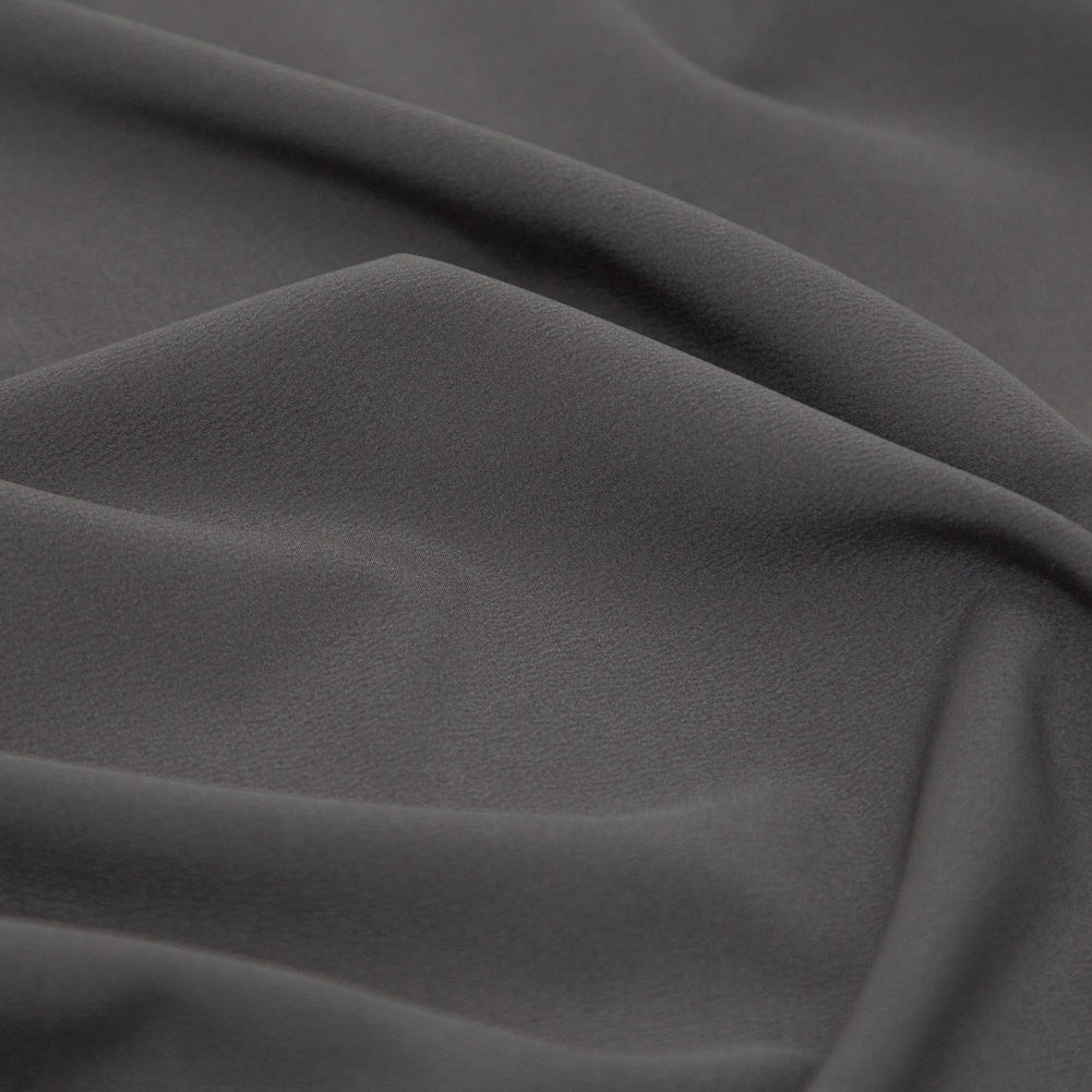 Theory Pewter Stretch Polyester Crepe de Chine Detail