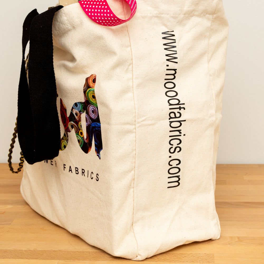 Mood Designer Fabrics Natural Bolt Canvas Tote Bag Folded
