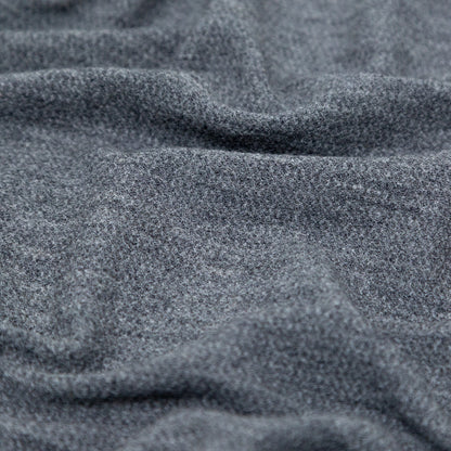 Italian Heathered Gray Creped Stretch Knit Detail
