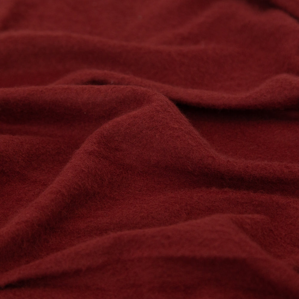 Italian Rust Stretch Knit Fleece Detail