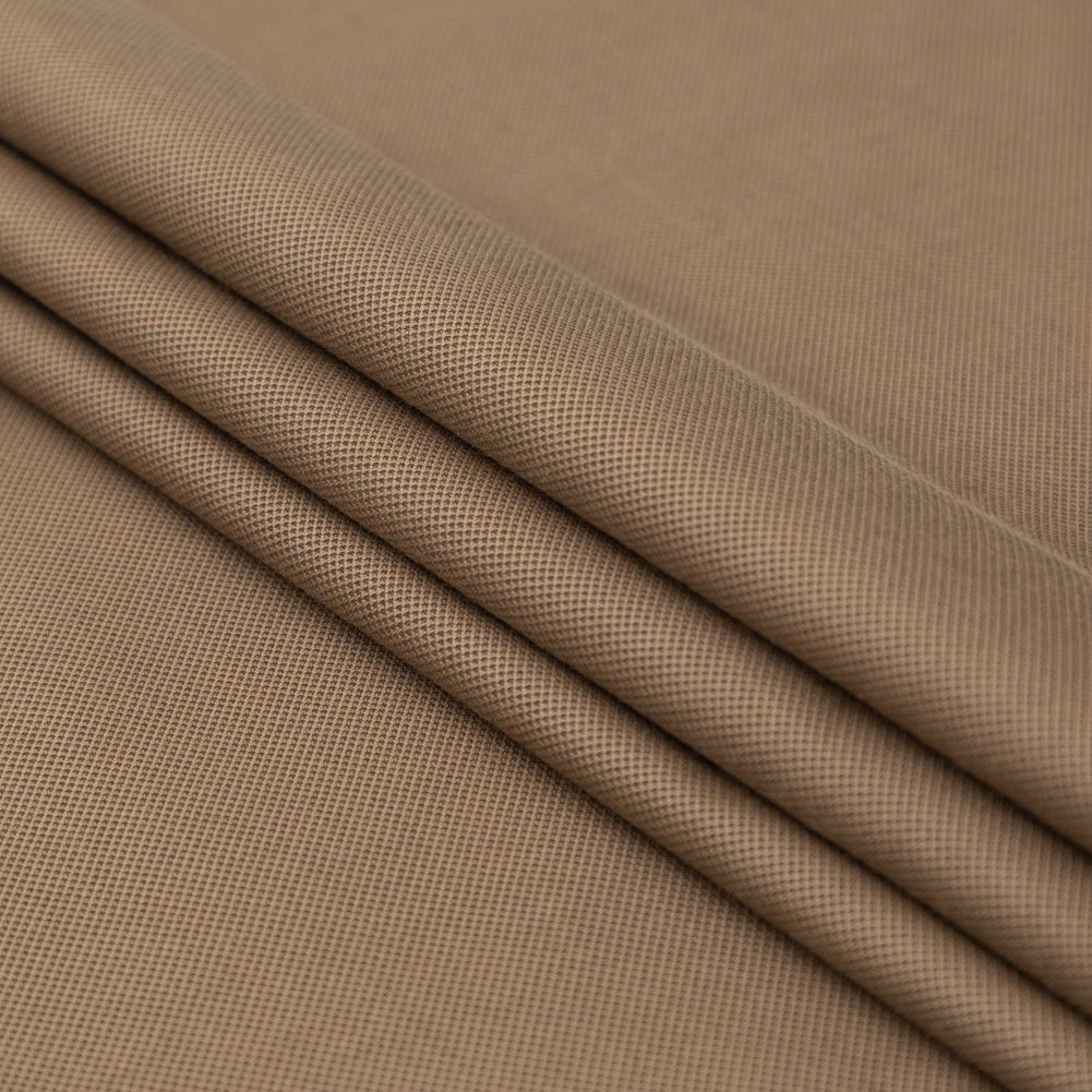 Italian Bonded Camel Pique and Black Jersey Folded