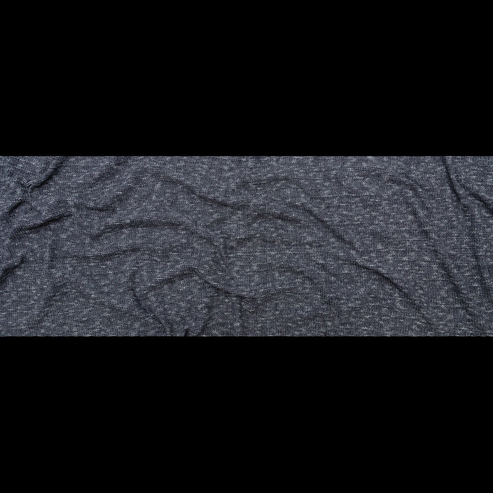 Italian Black and White Heathered Stretch Knit Full