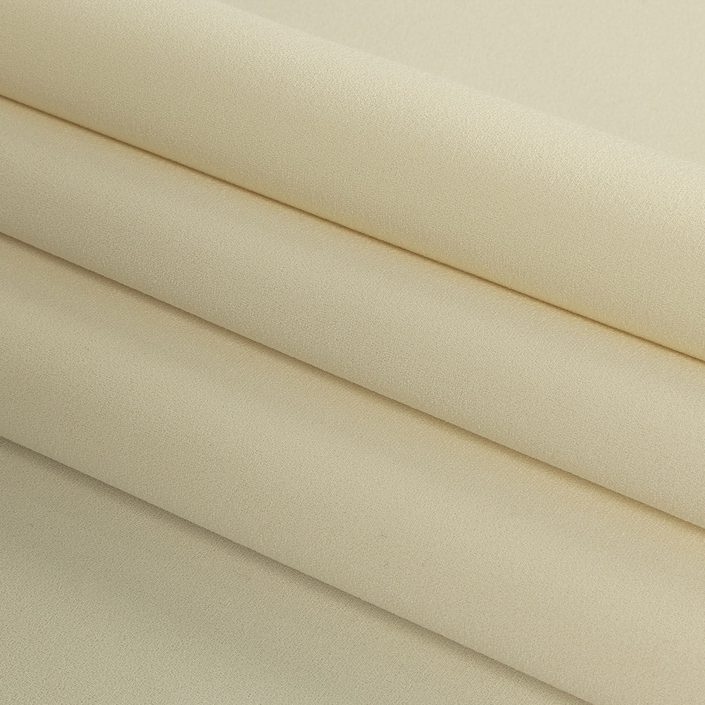 Vanilla Ice Polyester Bonded Crepe Double Cloth Folded