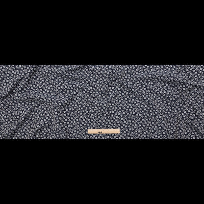 French Navy and White Floral Jacquard Full