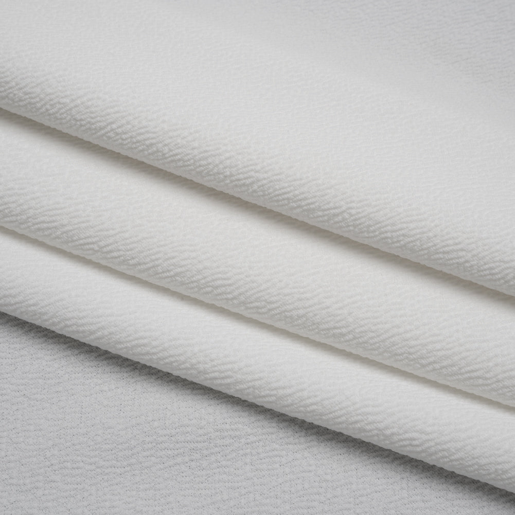 Stretch Liverpool Knit - White - Evangeline Collection - Folded