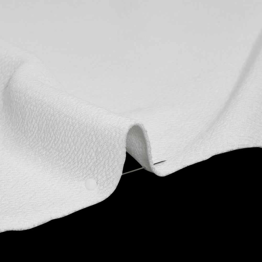 Stretch Liverpool Knit - White - Evangeline Collection - Detail