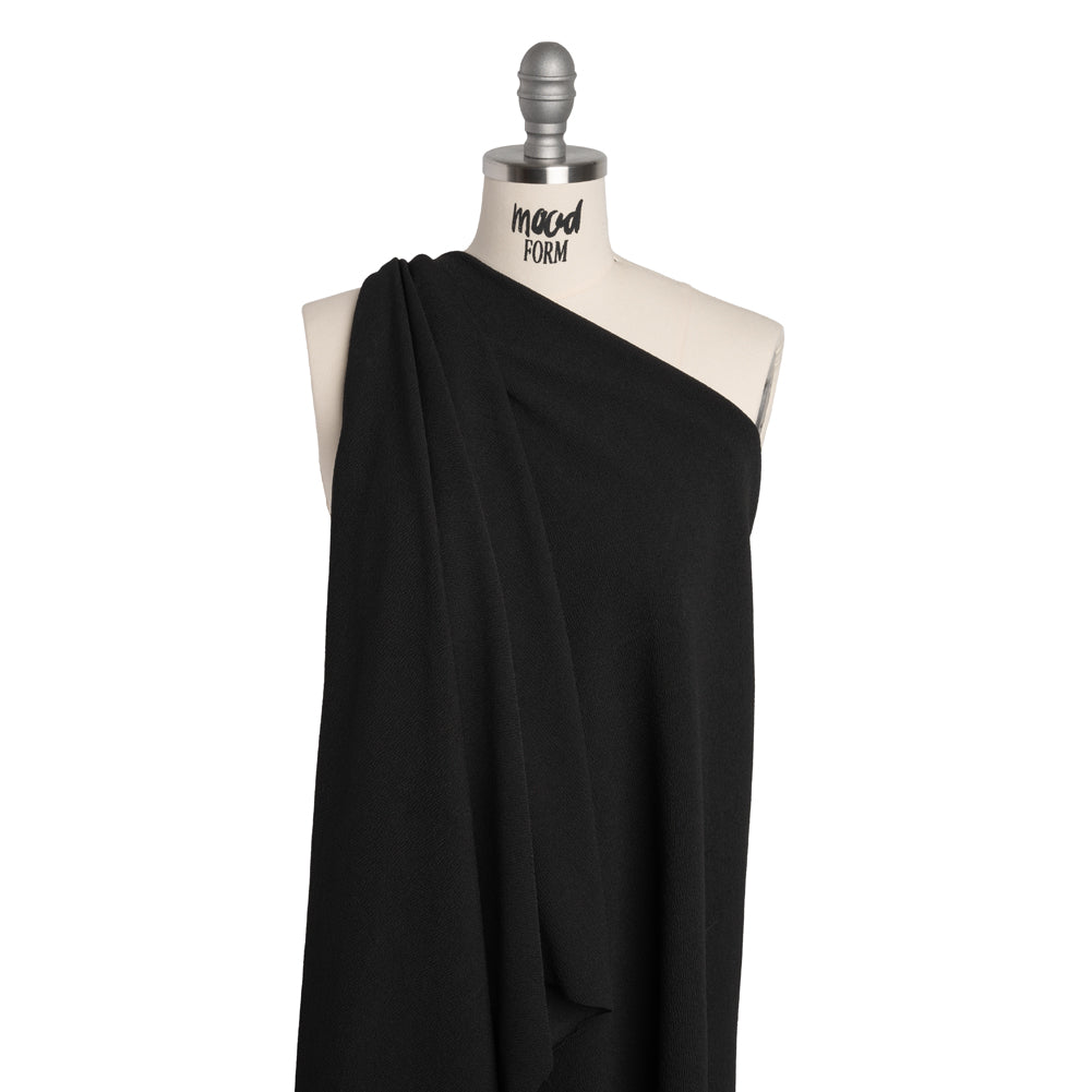 Stretch Liverpool Knit - Black - Evangeline Collection - Drape