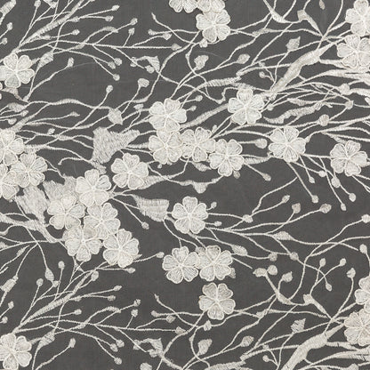 3D Embroidered Lace - Off-White Floral