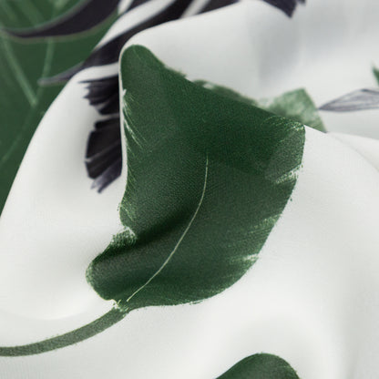 Milly Tropical Leaves Silk Georgette Detail