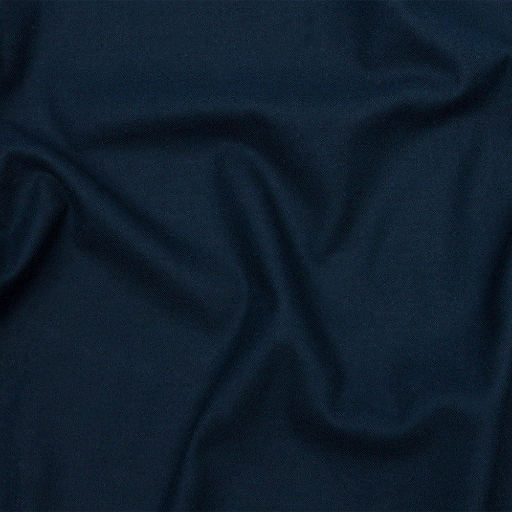 Navy Brushed Cotton Flannel Twill