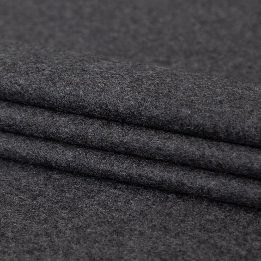 Italian Heathered Charcoal 100% Cashmere Folded