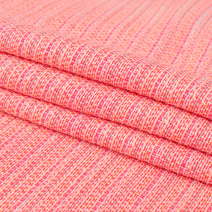 Neon Pink and White Tweed with Metallic Gold Threads Folded