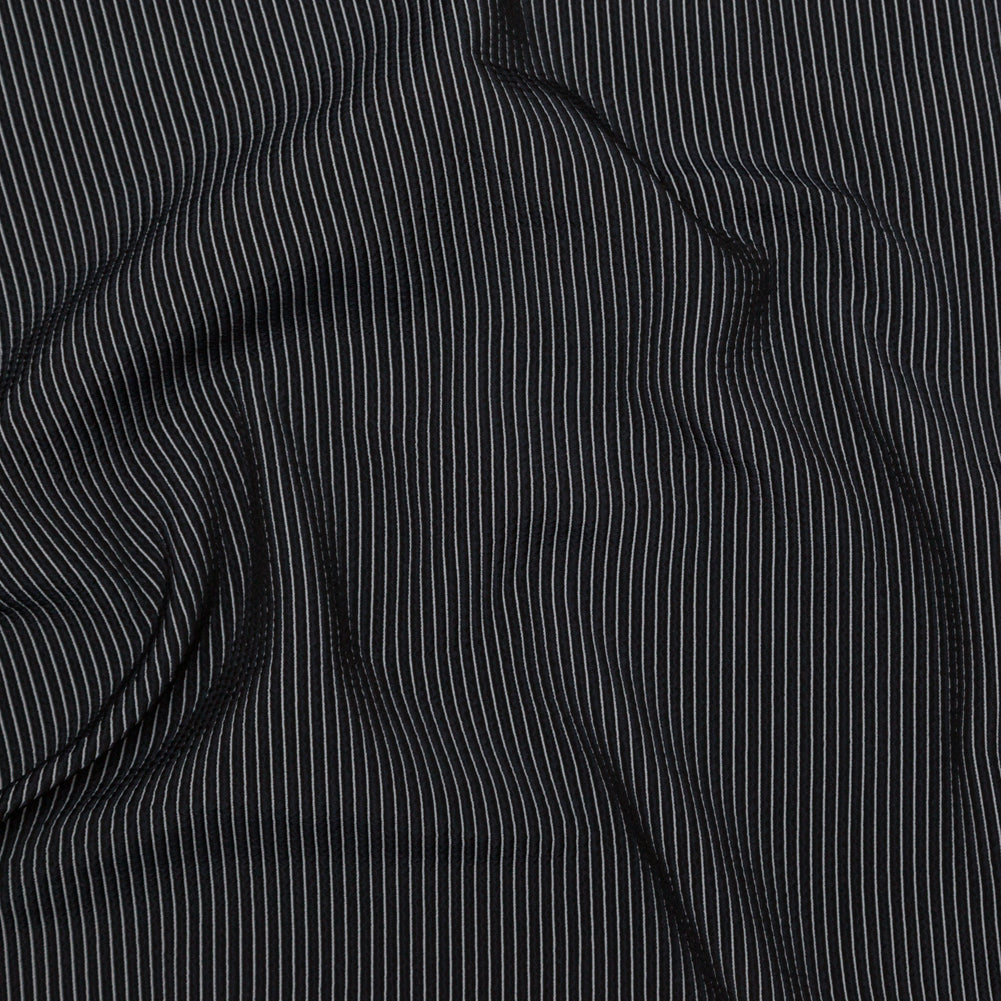 Phantom and Cool Gray Striped Ribbed Matelasse