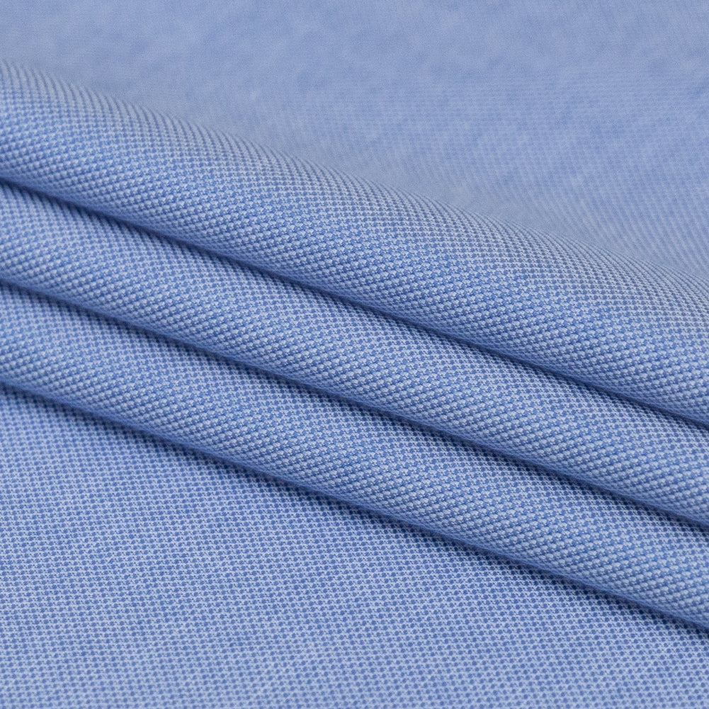 Heathered Hydrangea Mercerized Cotton Shirting Folded