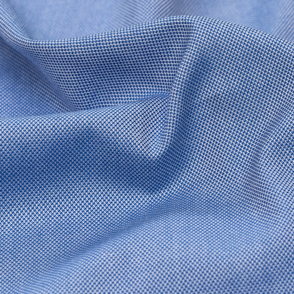 Heathered Hydrangea Mercerized Cotton Shirting Detail