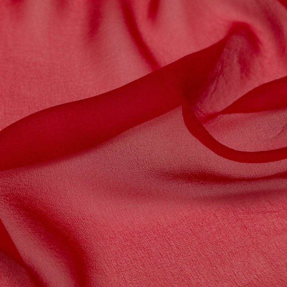 Milly Red Silk Chiffon Detail