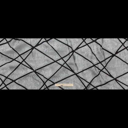 Silver and White Geometric Burnout Jacquard Full