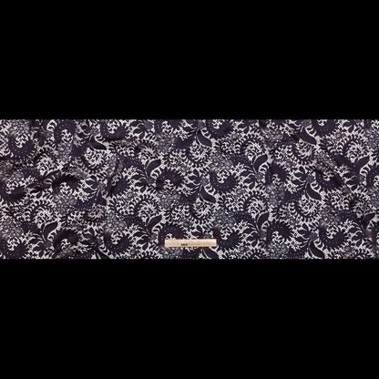 Italian Mulberry Floral Lace with Scalloped Eyelash Edges Full
