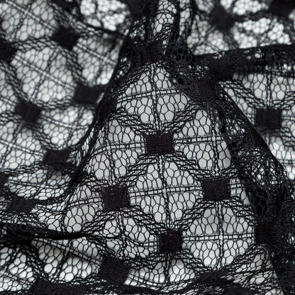 Milly Black Diamond Polyester Lace Detail