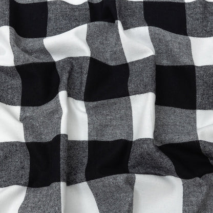 Buffalo Check Cotton Flannel - Black and White - Seco Collection