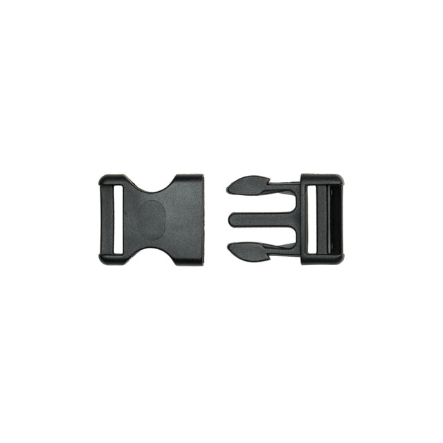 Lucille Italian Medium Black Plastic Release Buckle