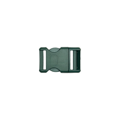 Lucille Italian Medium Hunter Green Plastic Release Buckle Detail
