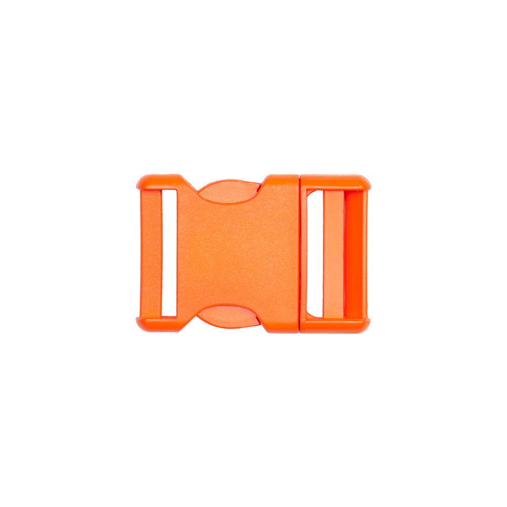 Lucille Italian Large Red Orange Plastic Release Buckle Detail