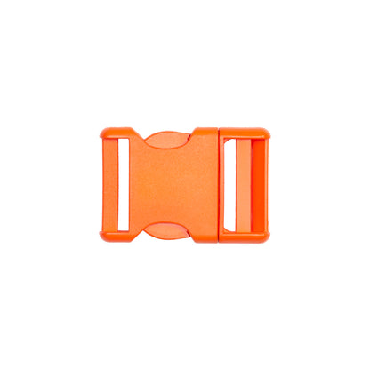 Lucille Italian Large Red Orange Plastic Release Buckle Detail