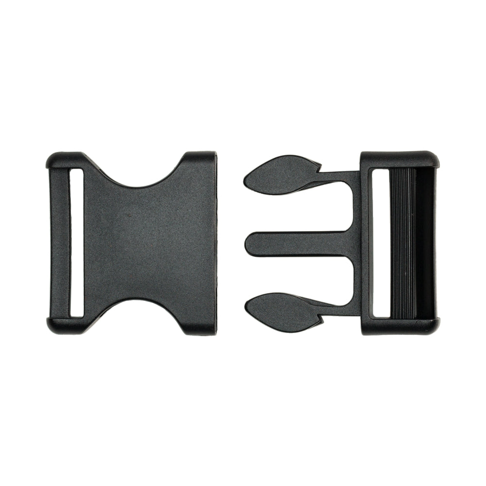 Lucille Italian Extra Large Black Plastic Release Buckle