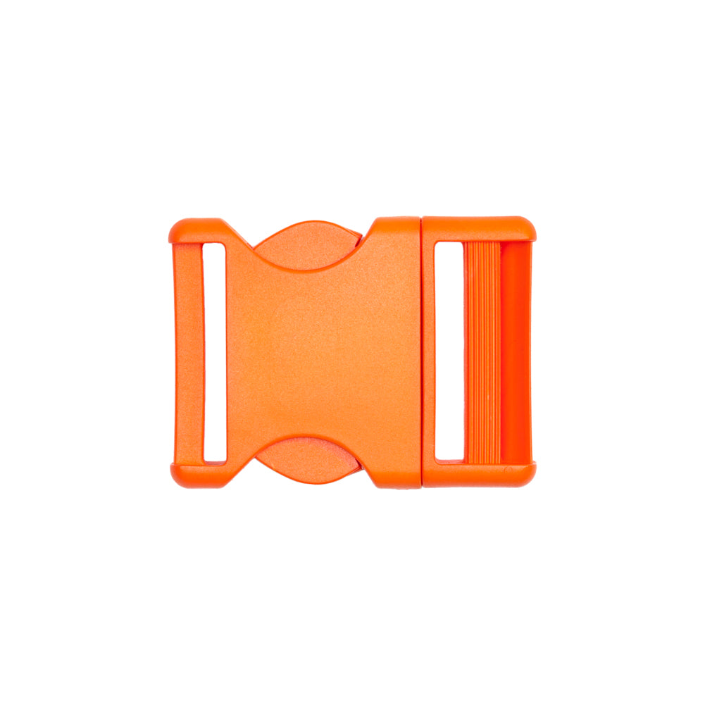 Lucille Italian Extra Large Red Orange Plastic Release Buckle Detail
