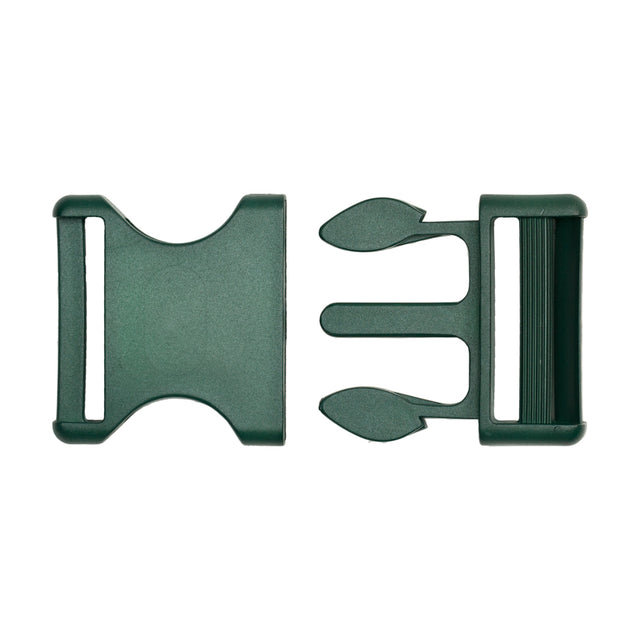 Lucille Italian Extra Large Hunter Green Plastic Release Buckle