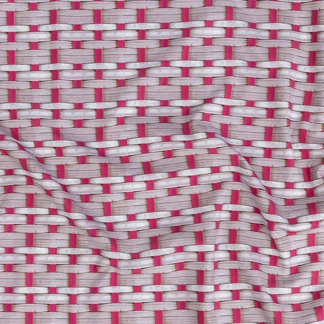 Pink and Mauve Shadows Wicker Basket Caye UV Protective Compression Swimwear Tricot with Aloe Vera Microcapsules