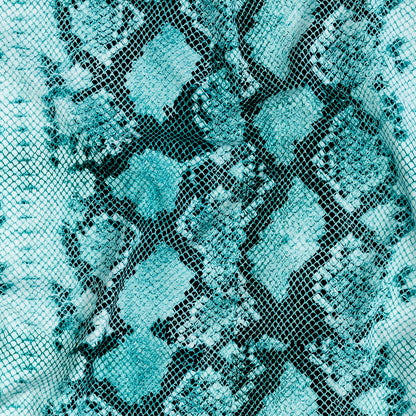 Compression Swimwear Tricot, UV Protective with Aloe Vera Microcapsules - Turquoise Python - Caye Collection