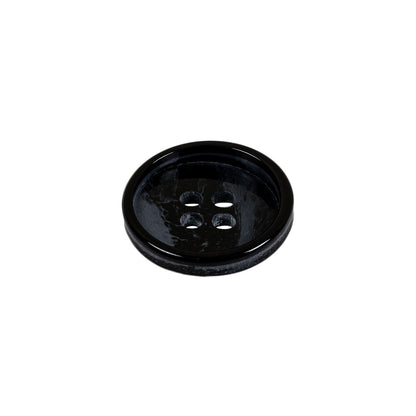 Italian Navy Abstract 4-Hole Plastic Button - 28L/18mm Folded