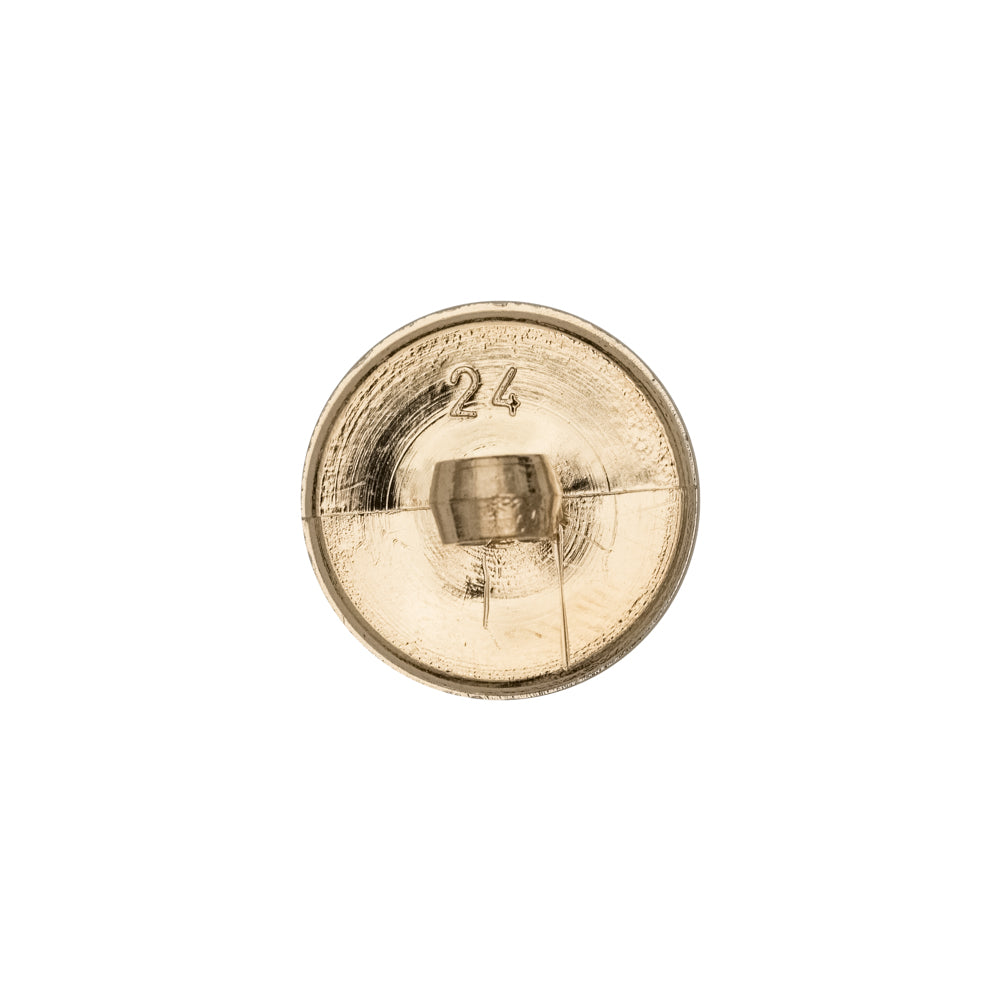 Italian Gold Crest Plastic Shank Back Button - 24L/15mm Detail