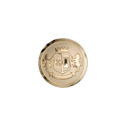 Italian Gold Crest Plastic Shank Back Button - 24L/15mm