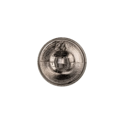 Italian Silver Crest Plastic Shank Back Button - 24L/15mm Detail